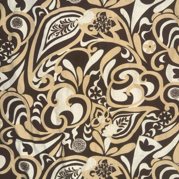 Dtek Jeans Men Shirt Sz Large Brown White Double Collar French Cuffs EUC - Picture 4 of 5